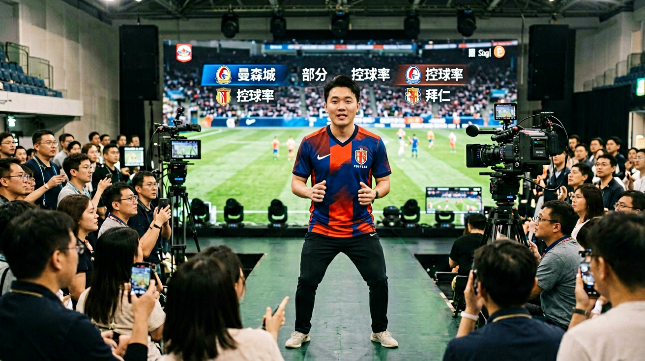 快盈直播画面、比分弹窗、控球率图表等场景展示